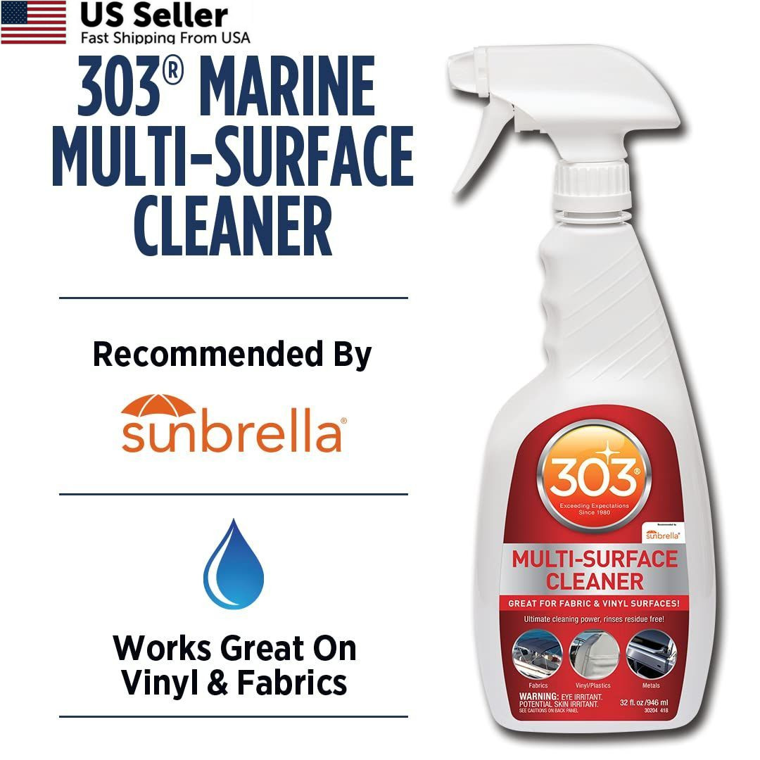 303 Marine Multi-Surface Cleaner for Vinyl & 32 Ounce (Pack of 1), White