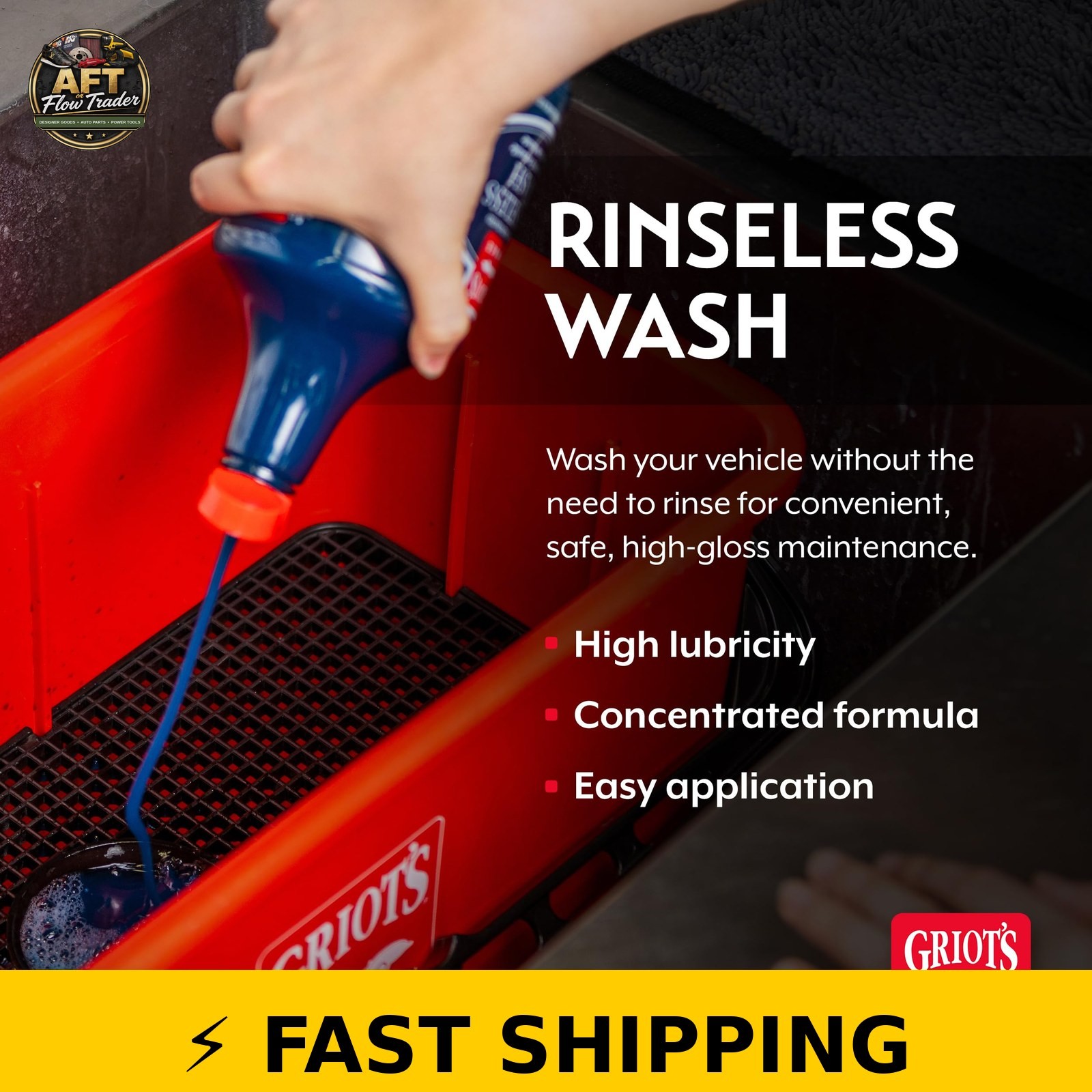 Griot’s Garage Rinseless Wash 35oz – No-Rinse Car Cleaning