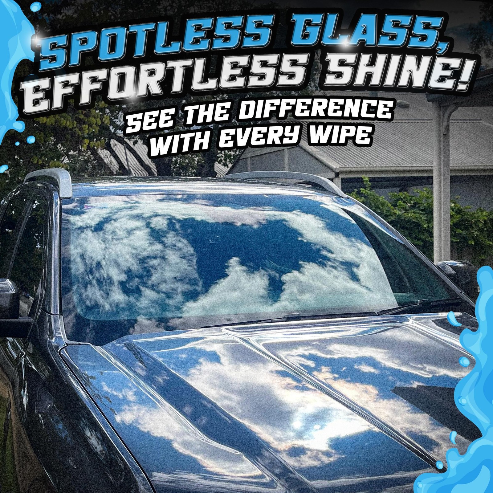 Salty Captain Glass Cleaner Spray 16.9oz – Streak-Free Car Window Cleaner – I…
