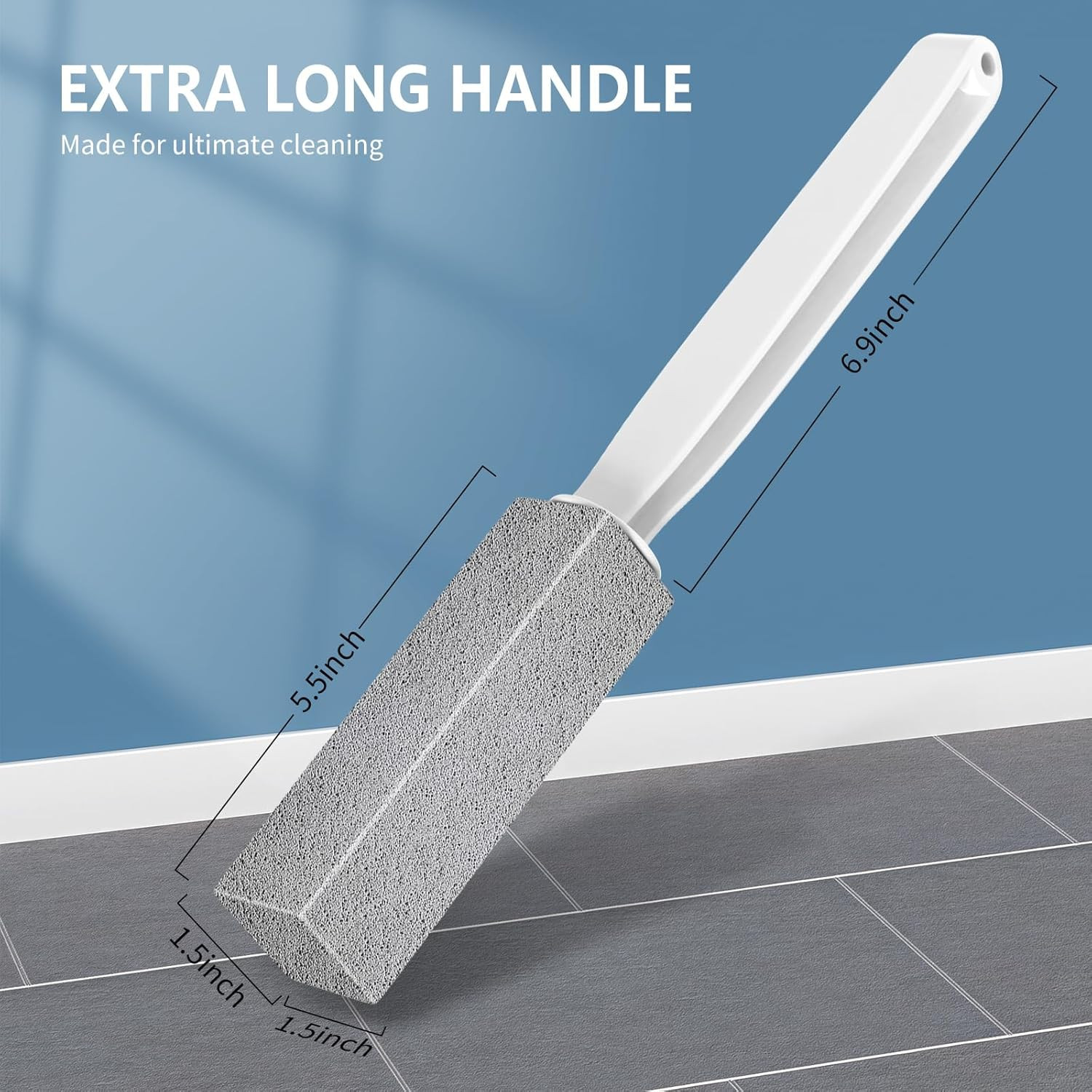 Toilet Bowl Cleaner Pumice Stone -Hard Water Stain Remover, Powerfully Removes T