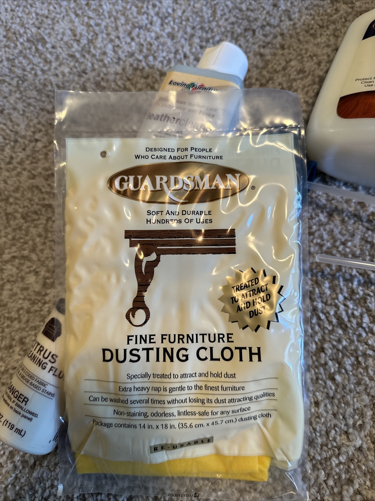 Guardsman Furniture Care Kit. Leather Cleaner, Hardwood, Dusted. Brand New