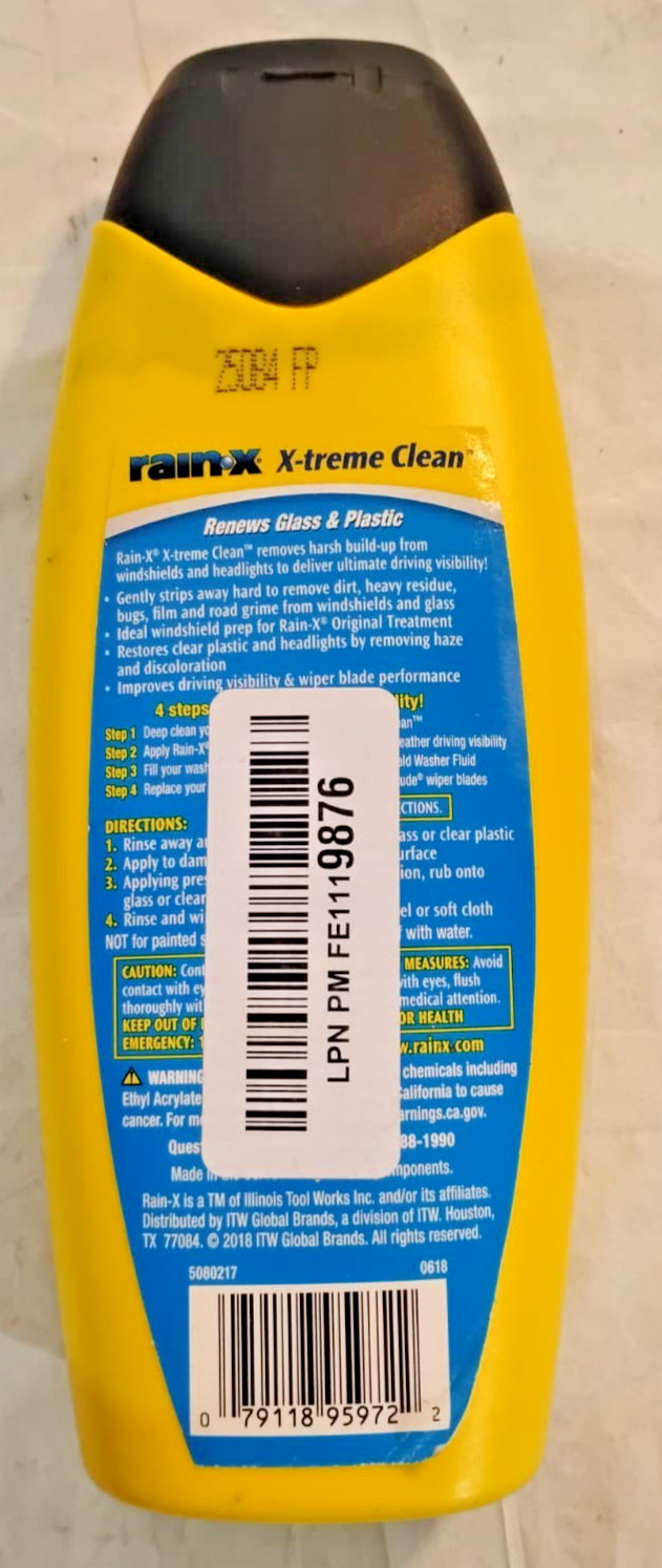 Rain-X X-treme Clean Glass Cleaner 5080217 Deep Cleaning Formula | Headlight