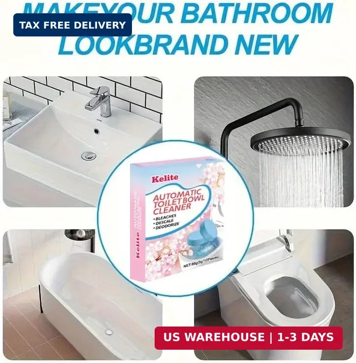 Toilet Bowl Cleaners – 12 Pack, Automatic Tank Tablets for Deodorizing & Descali