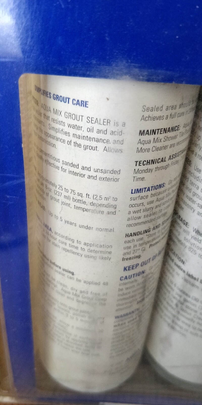 Aqua Mix – Tile Care Kit – Tile & Grout Cleaner + Grout Sealer