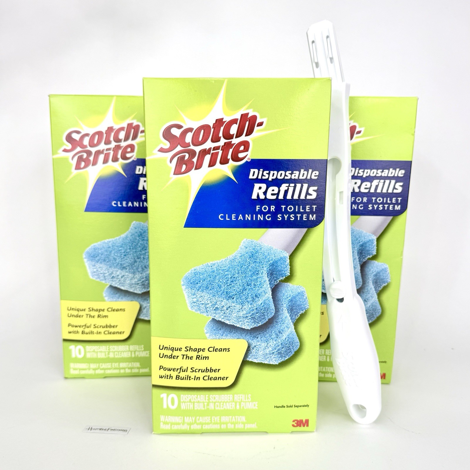Scotch Brite Scrubber Handle & 30 Disposable Refill Pads Toilet Cleaning Refills