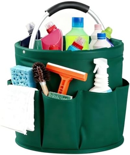 Cleaning Caddy with Handle, Cleaning Products Organiser, Foldable Storage Bas…