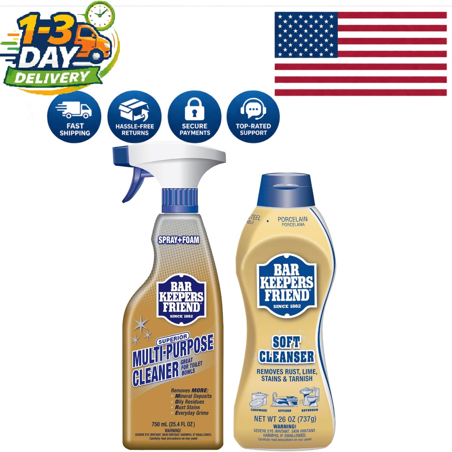 Soft Cleanser and MORE Foam Spray: All-Purpose 26 oz & 25.4 oz Citrus Cleaners