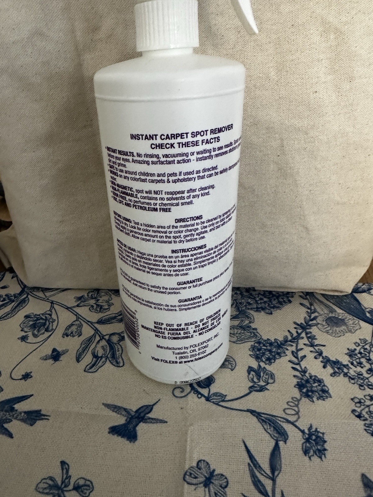 FOLEX Instant Carpet Spot Remover Carpet Cleaner – 32 oz – Removes Pet 75% Full