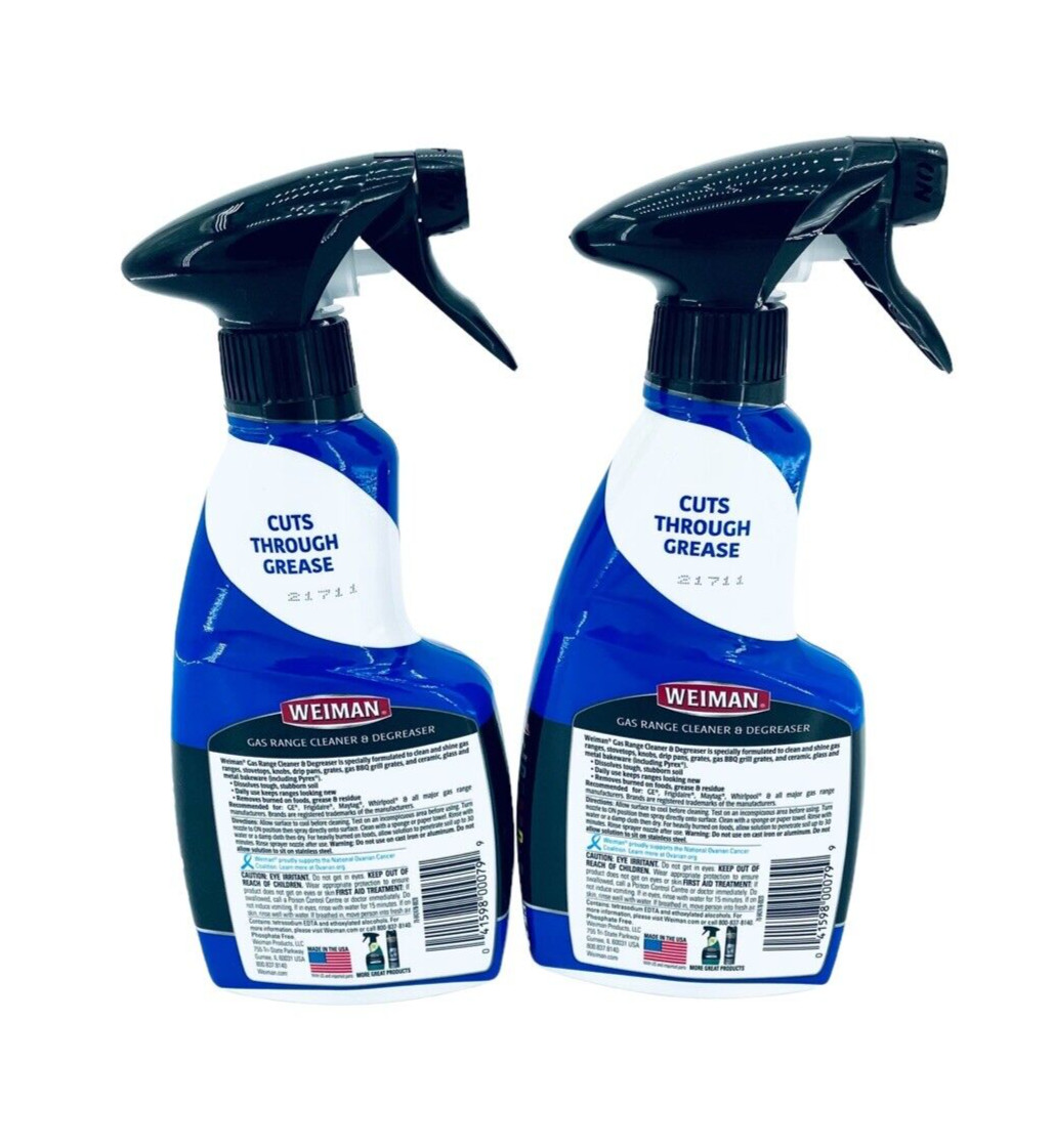 Weiman Gas Range Cleaner and Degreaser – 12 OZ – SET OF TWO