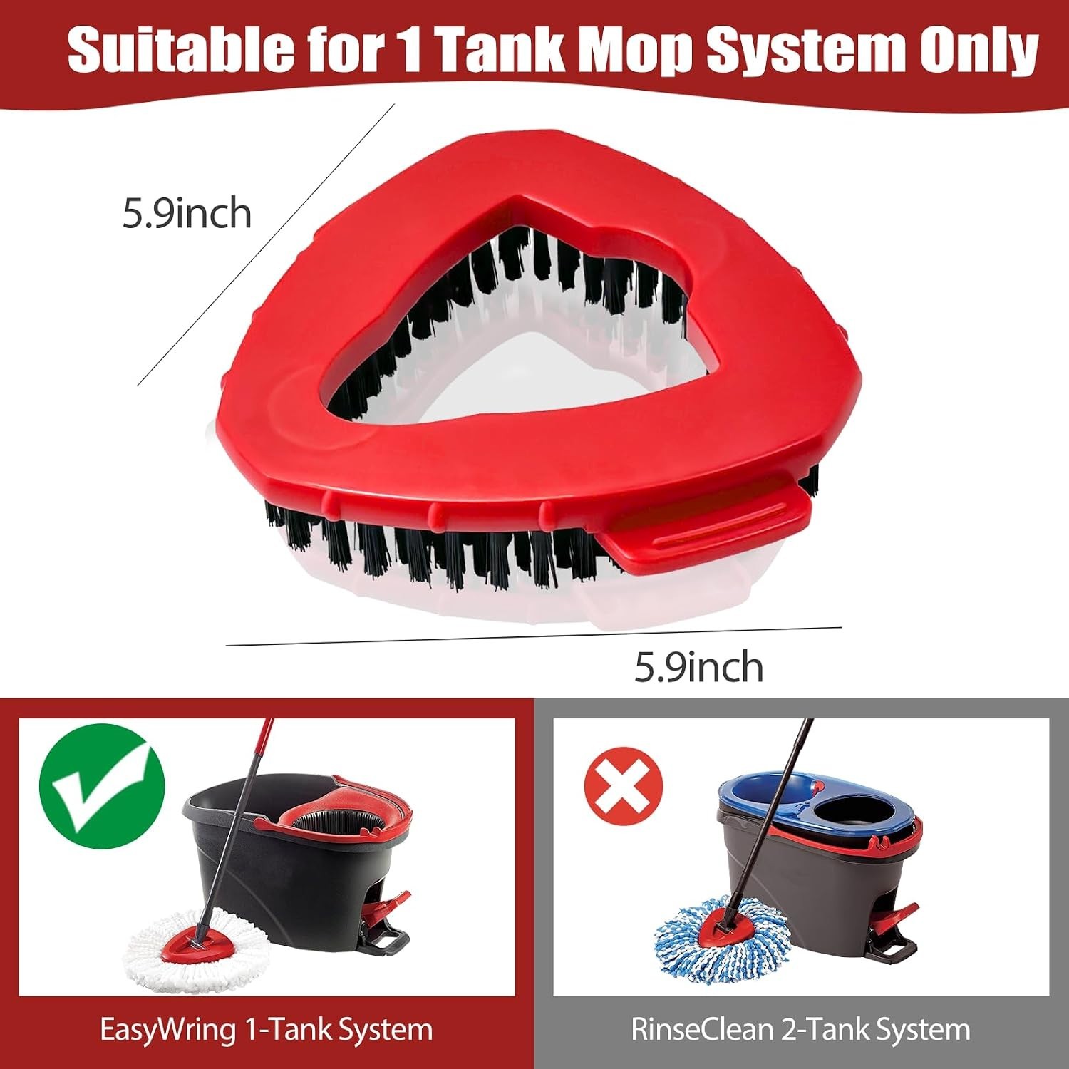 Multi-Surface Spin Scrub Brush Replacement Heads – 2 Pack for Easy Cleaning