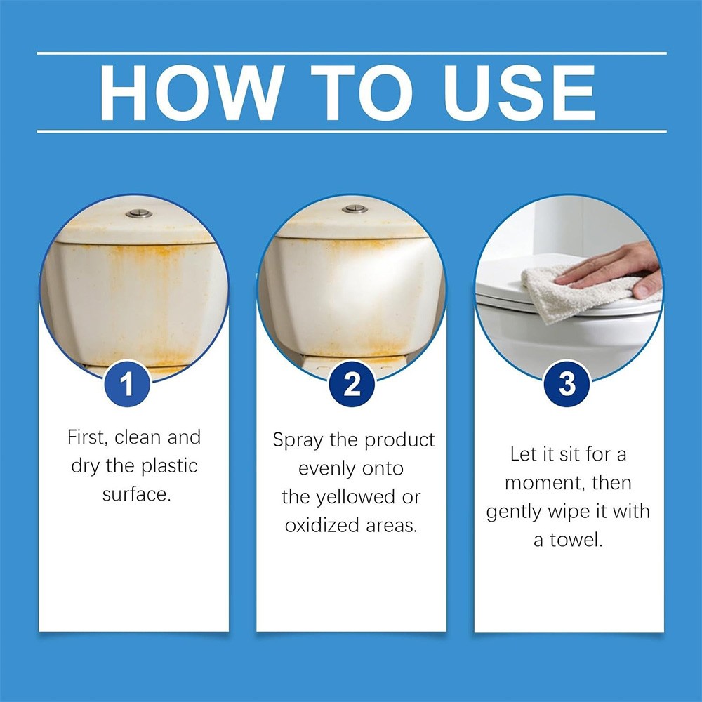 1-3pcs Heavy Duty Plastic Yellow Stain Remover Spray Multi-Purpose Cleaner