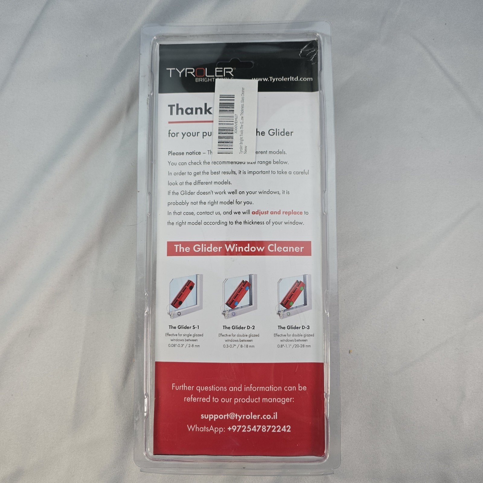 Tyroler The Glider Magnetic Window Cleaner D-2 Double Glazed Windows
