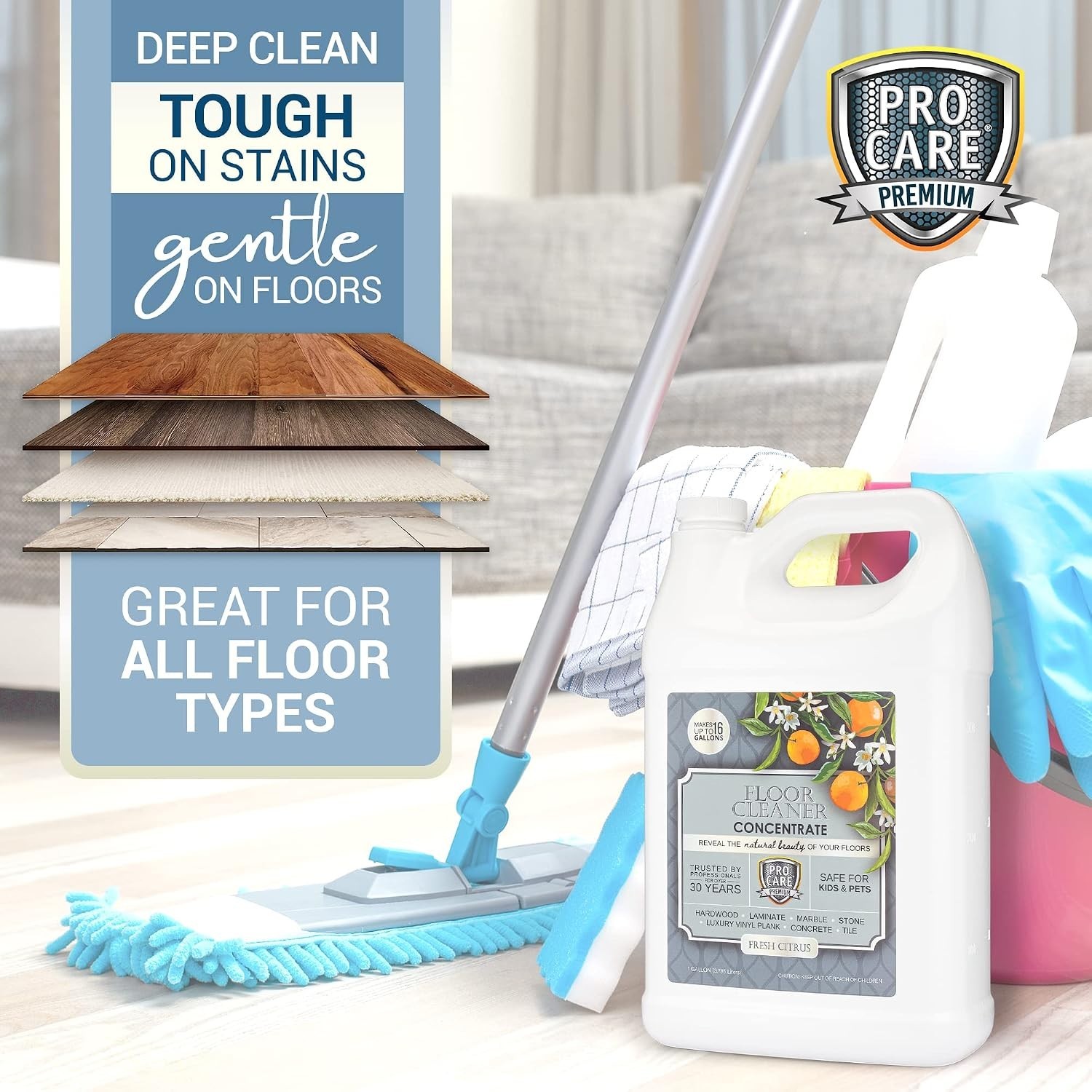 No Rinse Citrus Floor Cleaner – Household Cleaning Solution