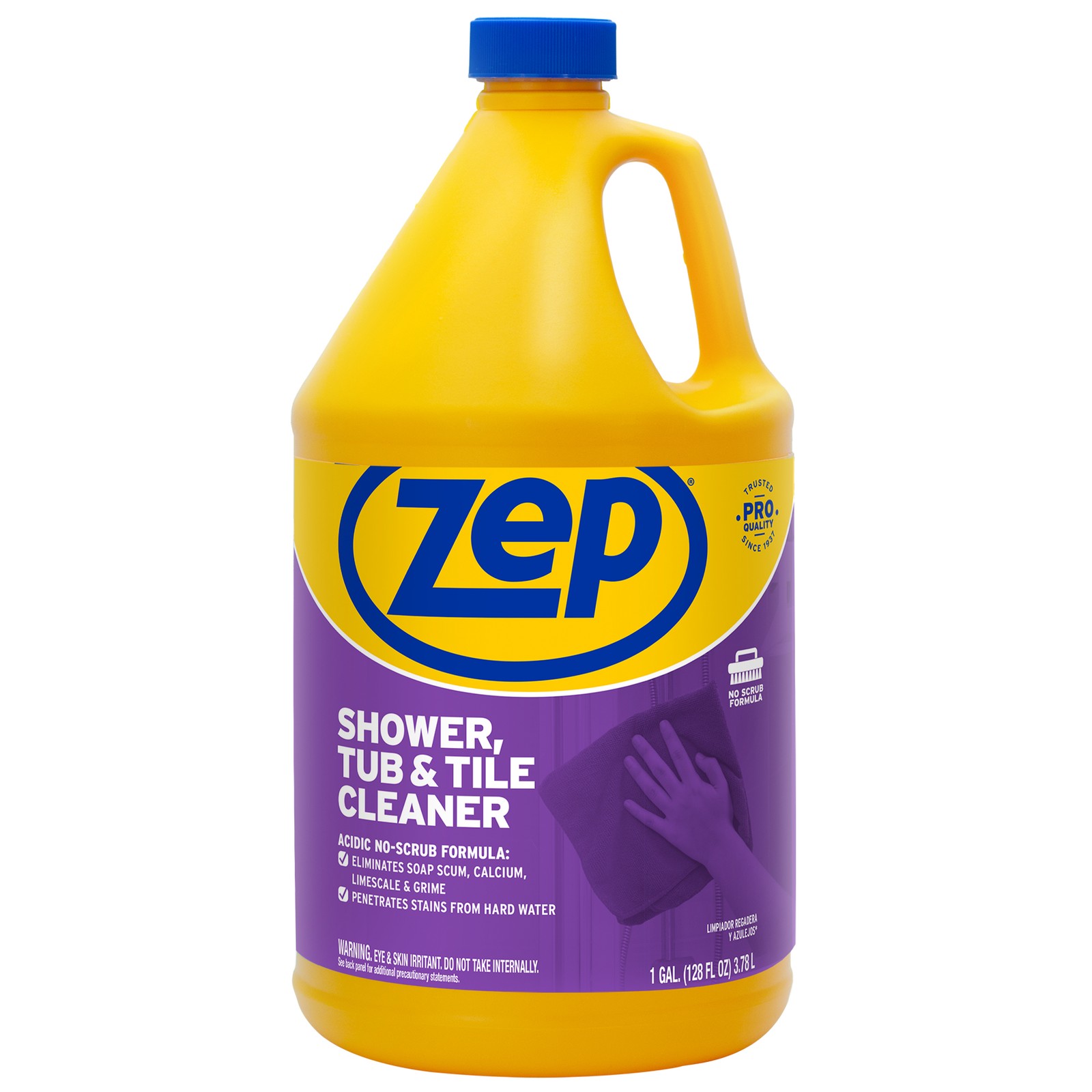 Zep Shower, Tub and Tile Cleaner – 1 Gallon (Case of 4) ZUSTT128 – No Scrub Pro