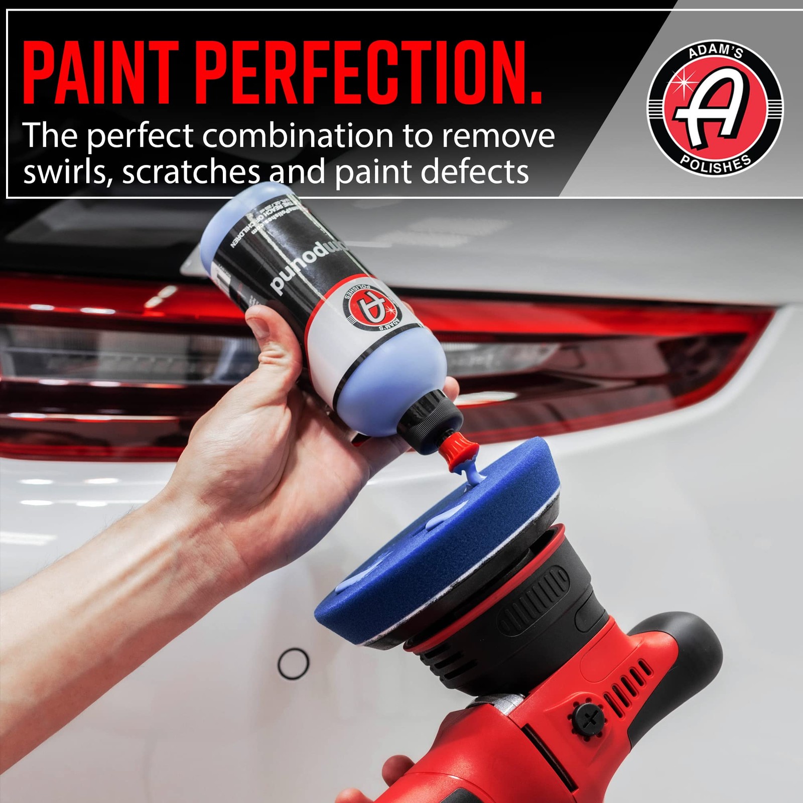 Adams 9mm Dual Action Car Polisher Buffer Car Scratch Remover For Car Detailing