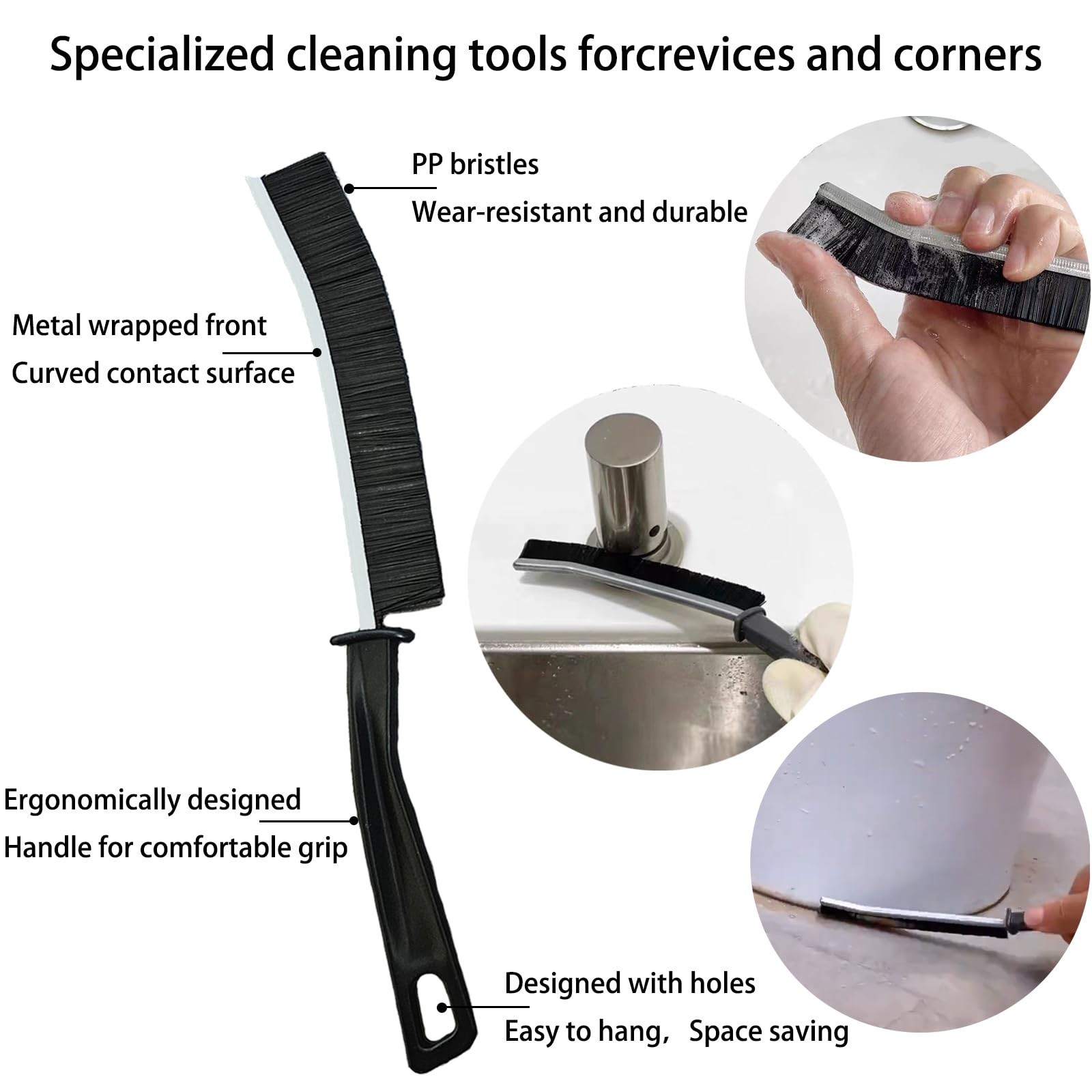 7Pcs Cleaning Brush Kit, Stubborn Grease Grime Remover, Multicolor