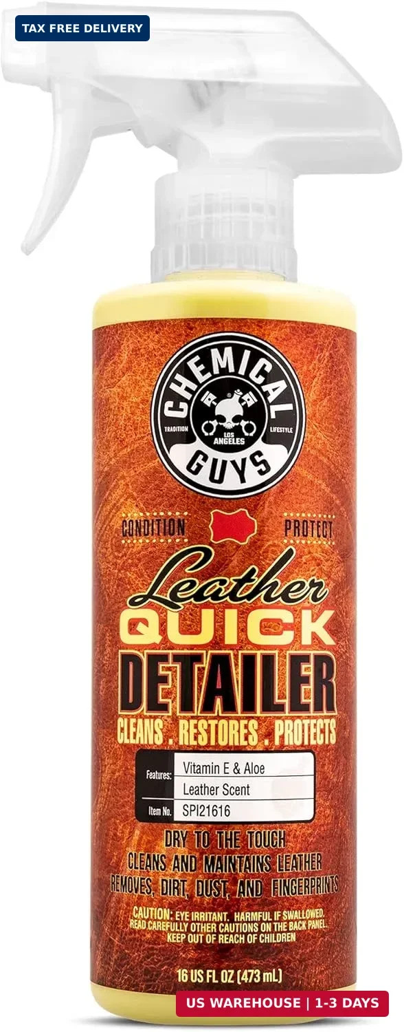 Chemical Guys Leather Quick Detailer – Interior Cleaner and Conditioner for Natu