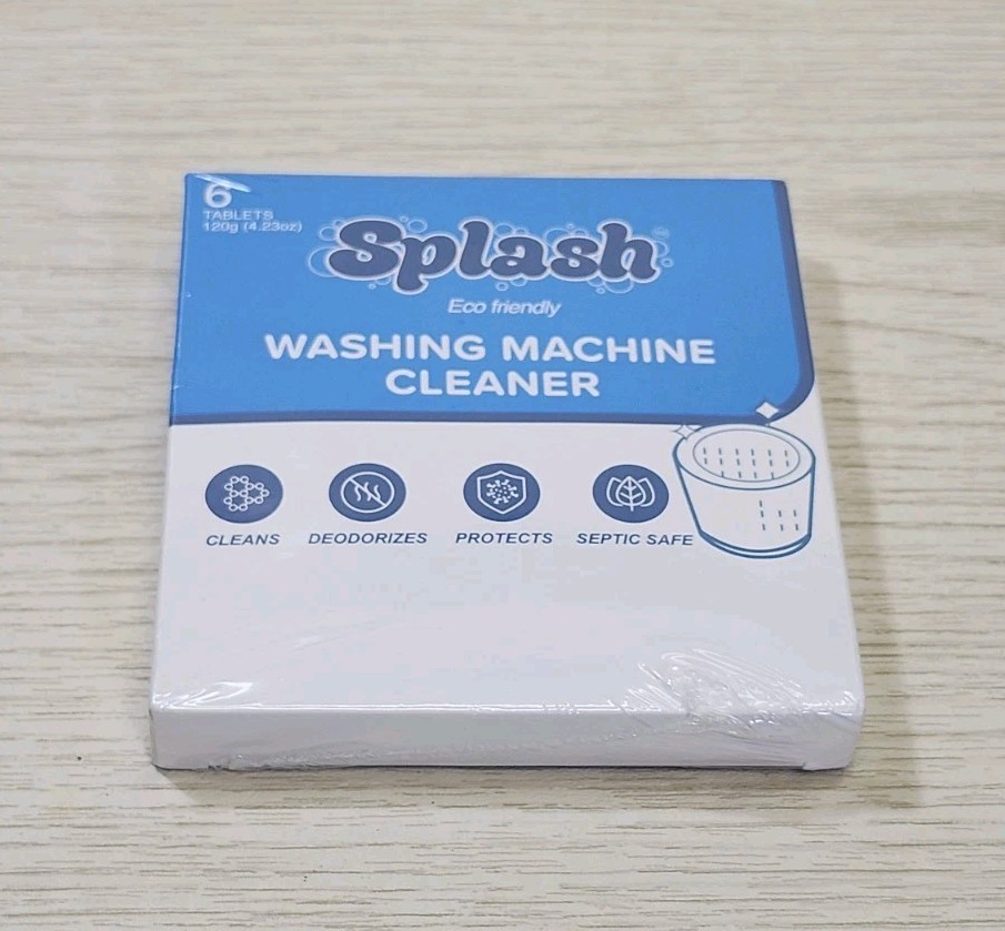 Splash Spotless Washing Machine Cleaner Deep Cleaning All Washers 6 Tabs: NEW