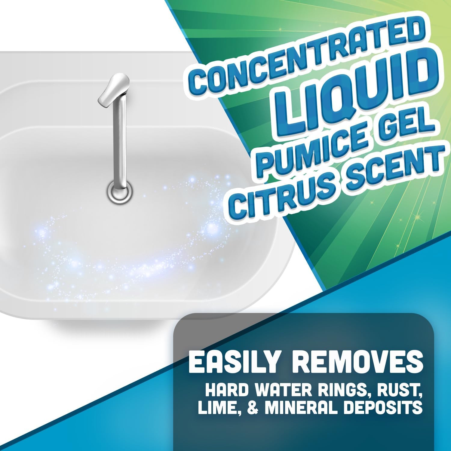 Toilet Bowl Stain Remover | Porcelain Sink, Tub & Bowl | Concentrated Formula Re