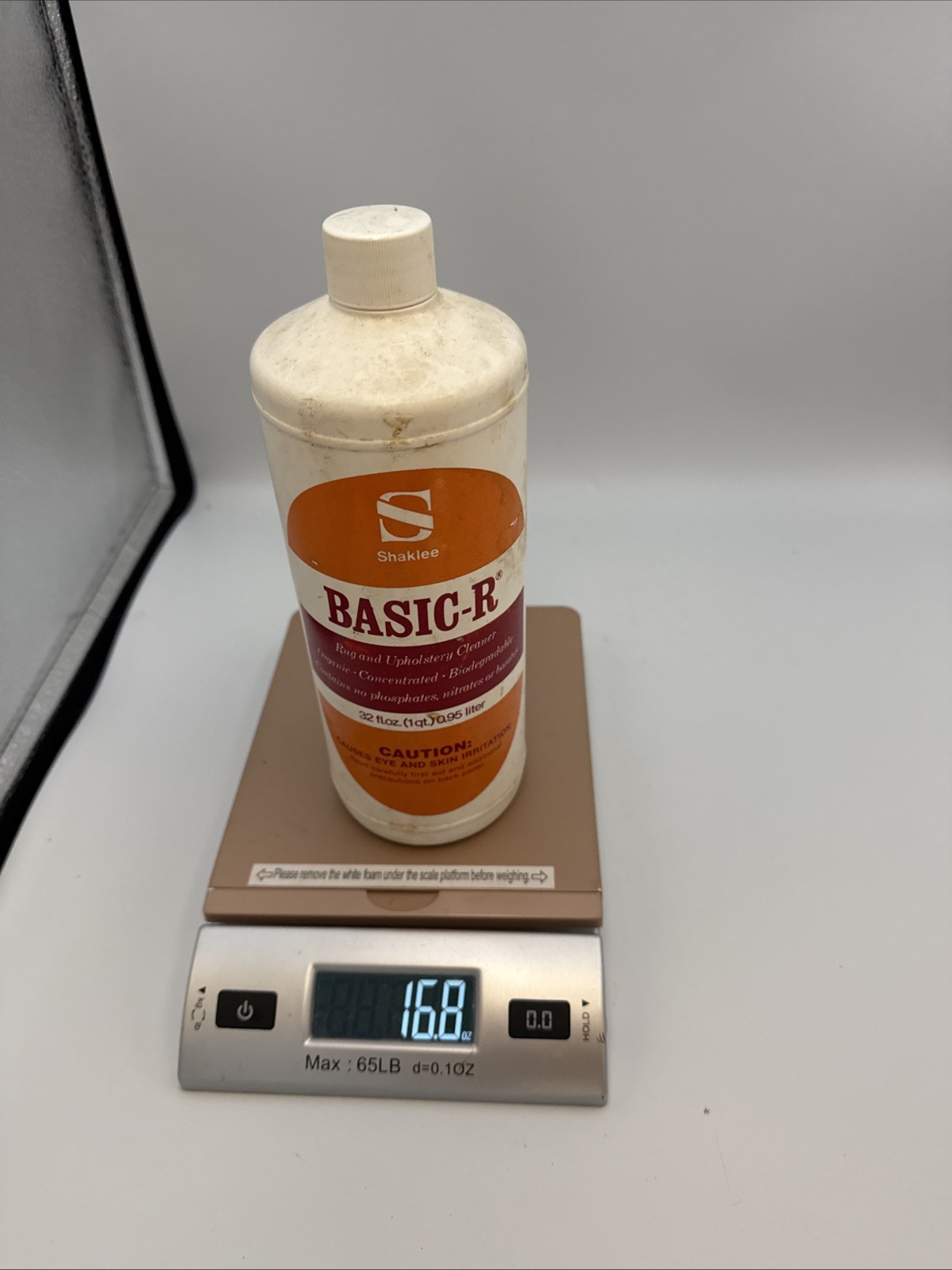 Shaklee Basic-R Rug Upholstery Cleaner Organic Concentrated Formula weighs 16.8