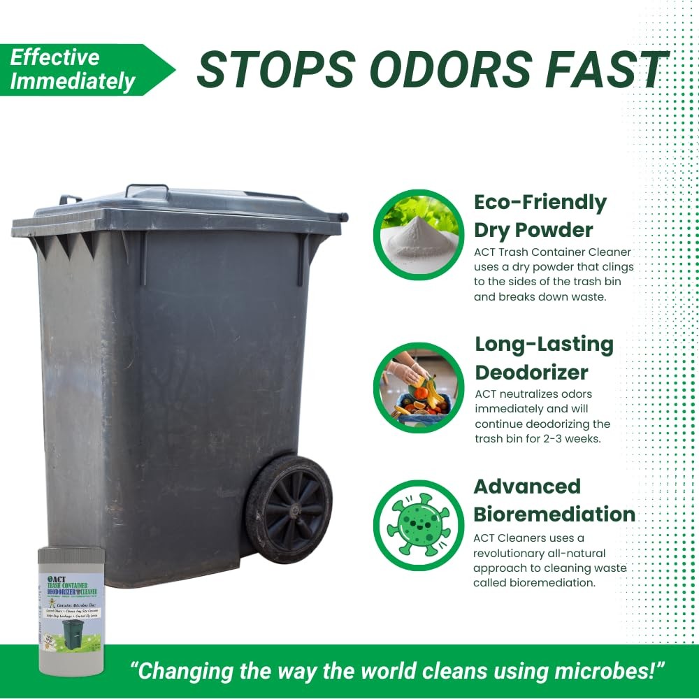 Trash Deodorizer and Cleaner | Eliminates Odors Controls Garbage Sludge | for…