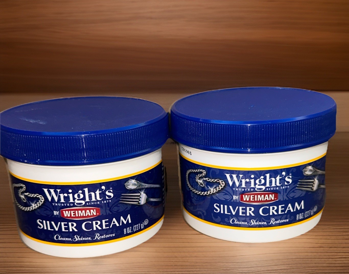 Wright’s Silver Cream 8oz Cleans Tarnish remover Shines Restores 8oz/Lot-2