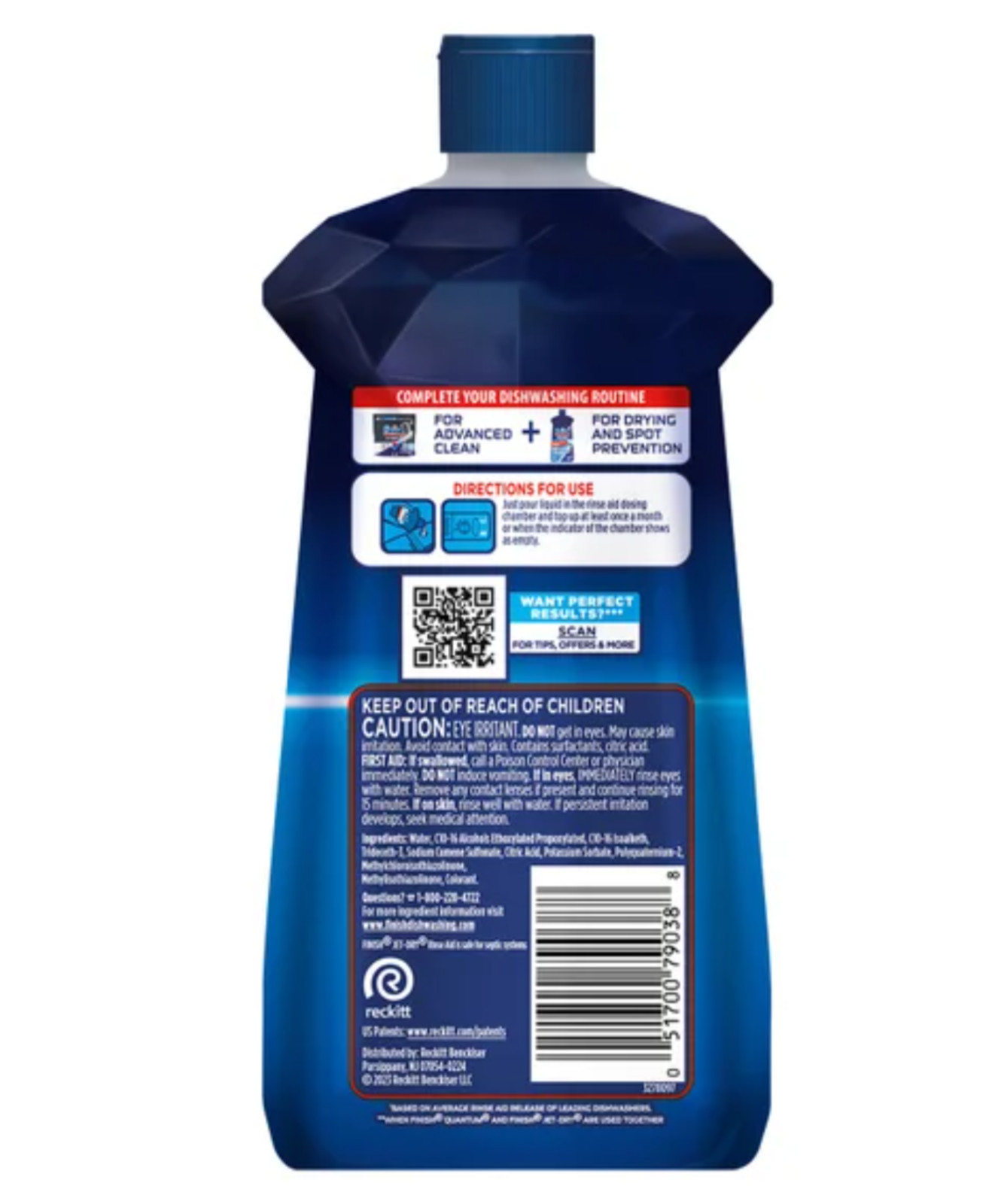 Finish Jet-Dry Ultra Rinse Aid, Dishwasher Rinse & Drying Agent (38 fl. oz.)