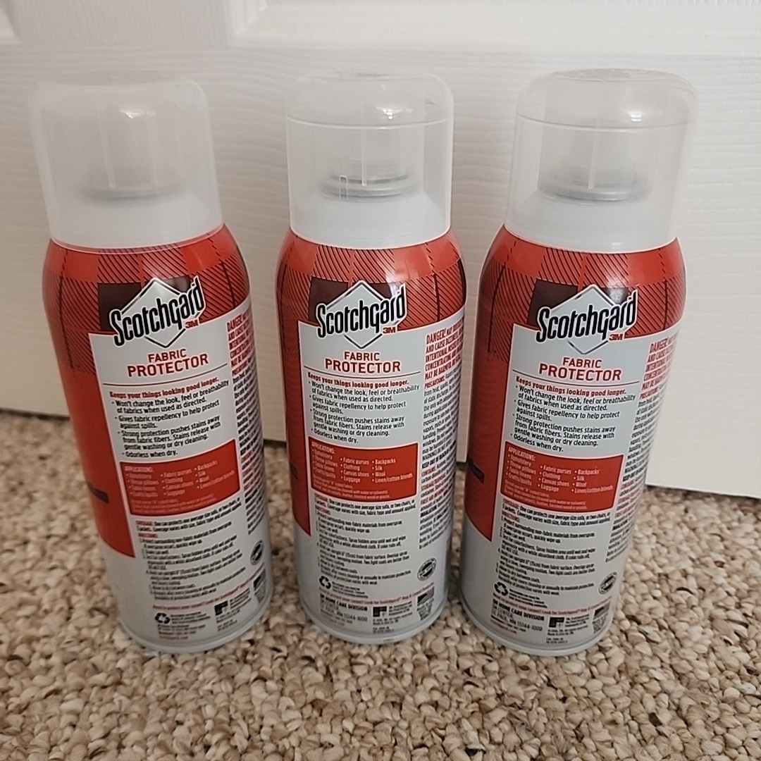 3M Scotchgard Fabric Protector Repels Liquids Blocks Stains 10 Oz – 3 New