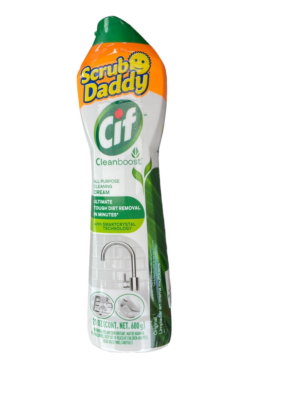 Scrub Daddy CIF Cleanboost All Purpose Cleaning Cream Smart Crystal Tech 21 Oz