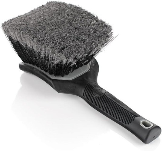 ProGrip Wheel Face Brush – Grey and Black – Ergonomic Handle – Sof Color: Gray