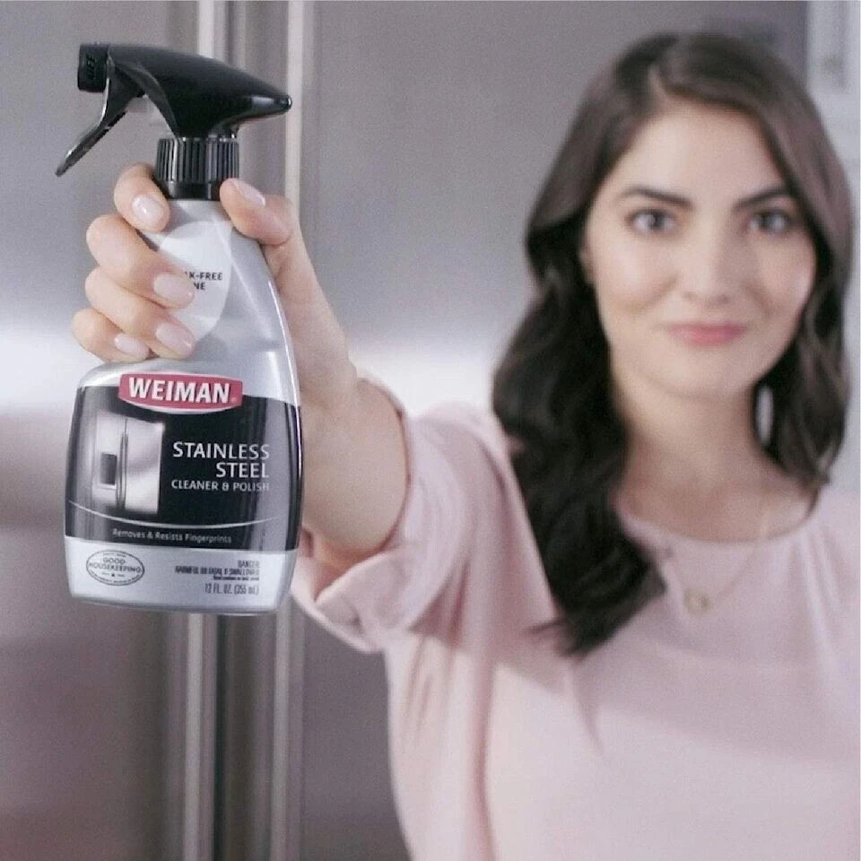 Weiman Stainless Steel Cleaner and Polish Trigger Spray – Protects 12 Oz pack 2
