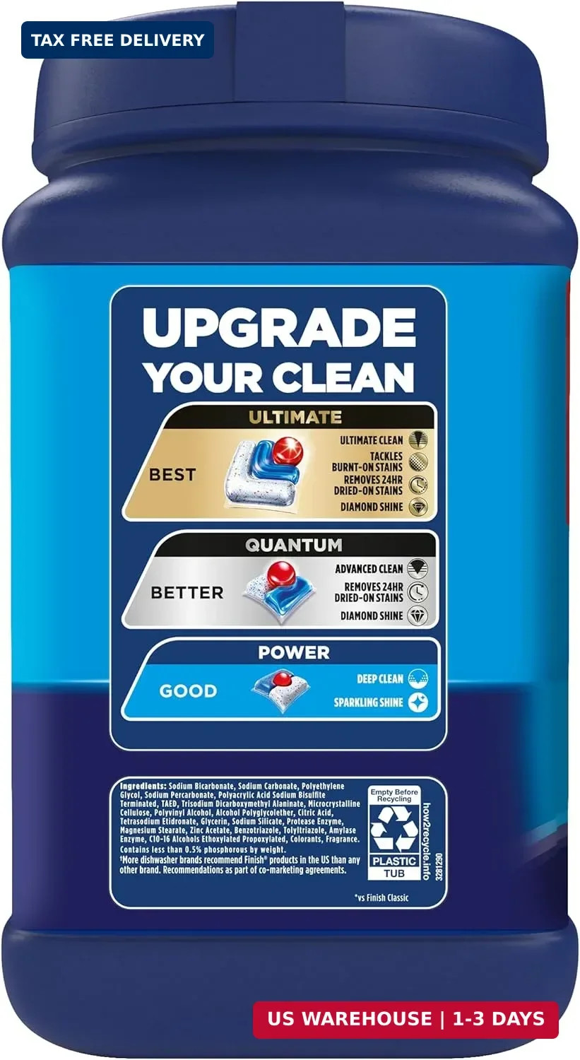 Finish Powerball Dishwasher Pods, Dishwasher Tablets Wrapper Free Formula, Unsce