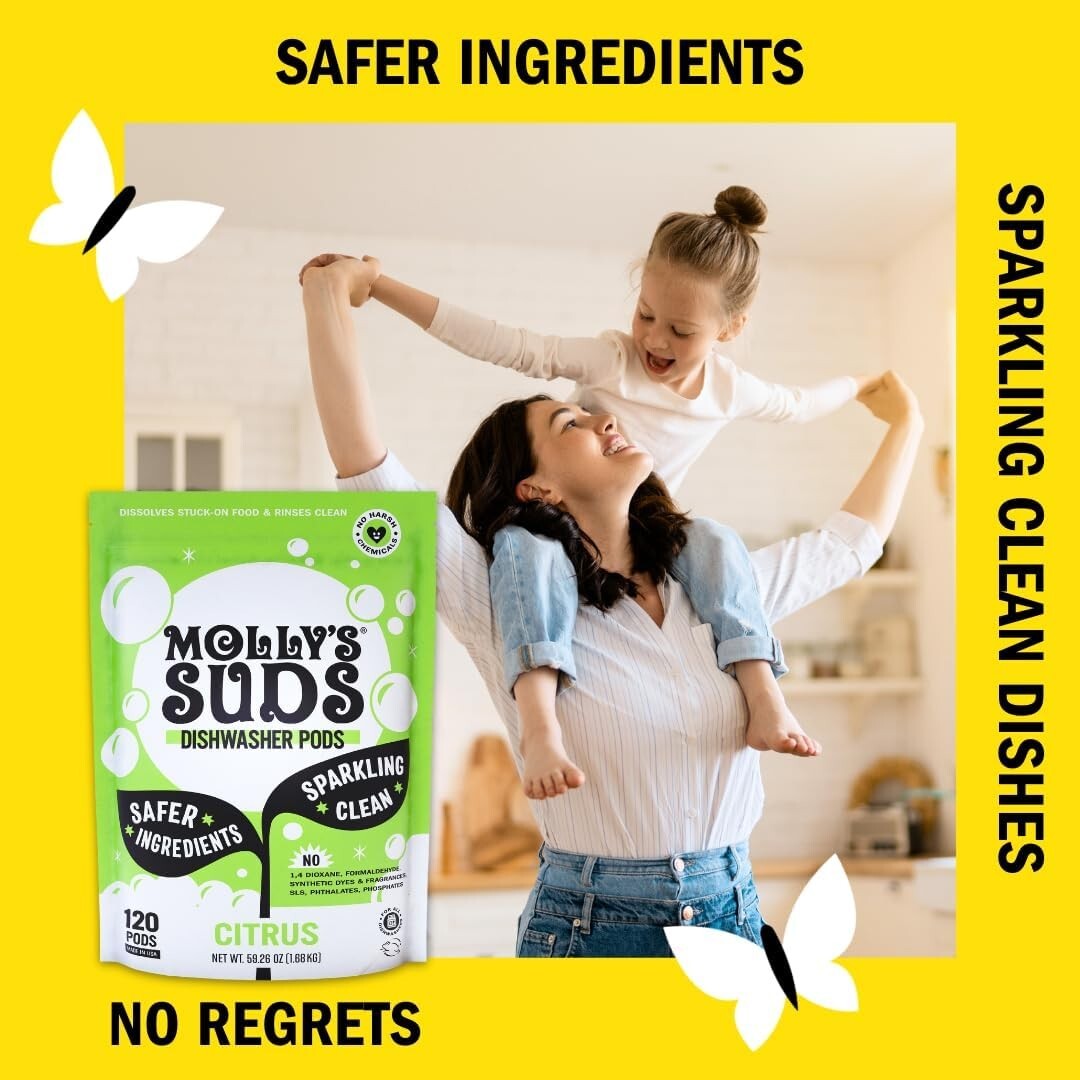 Cruelty-Free 60 Count Dishwasher Pods – Sparkling Clean with Zero Residue