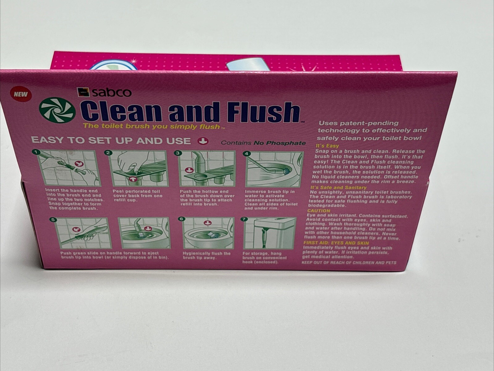 sabco clean and flush Toilet brush refills 16pc