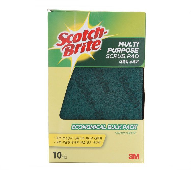 3M Scotch-Brite Multi-Purpose Scrub Pad Scrubber 5.3 x 7.8 inch 10pcs Pack