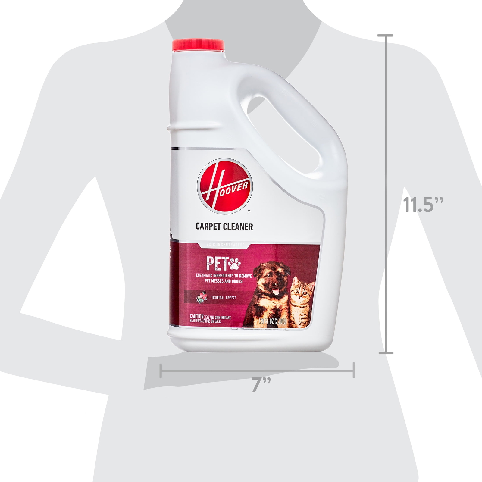 Hoover Paws & Claws Pet Stain and Odor Remover,Carpet Cleaner Solution,128 fl oz