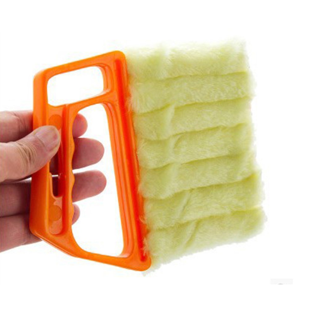 Cleaning Brush Orange 7 Tooth Handheld Pulley Blinds Window Shutter Duster Tool