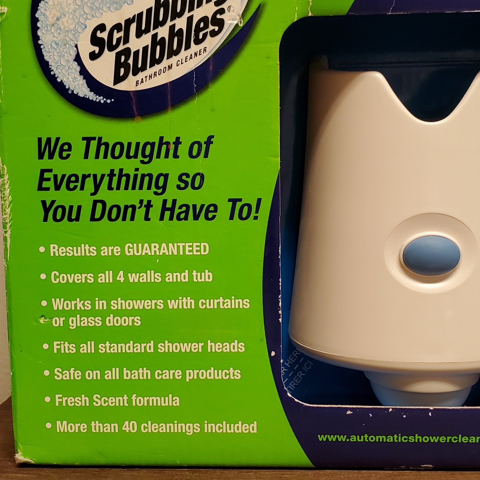 Scrubbing Bubbles AUTOMATIC BATHROOM SHOWER CLEANER Kit w/ 2 Cleaning Solutions