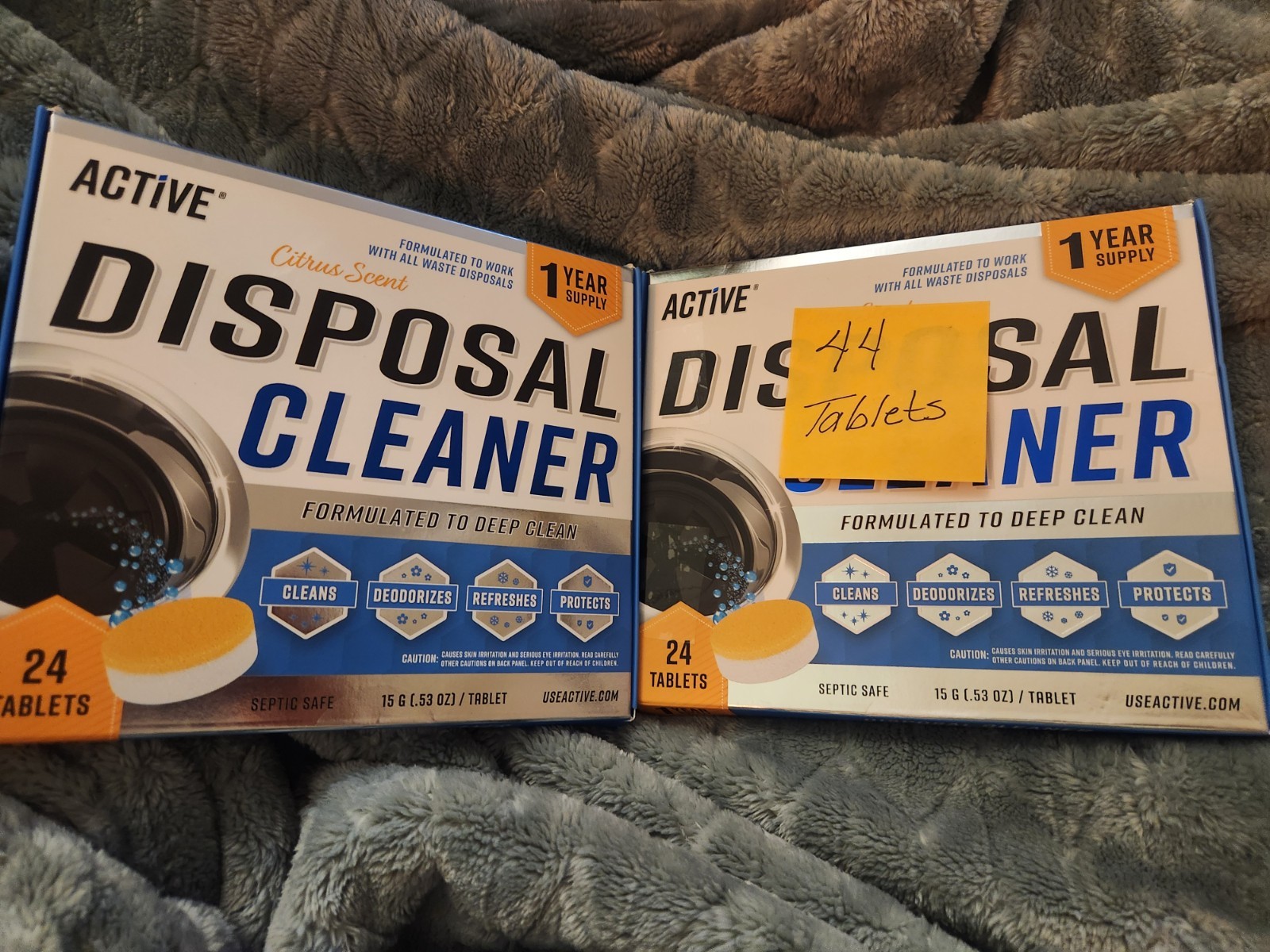Lot of 2 Garbage Disposal Cleaner Deodorizer Tablet 24 Pack Citrus Scent