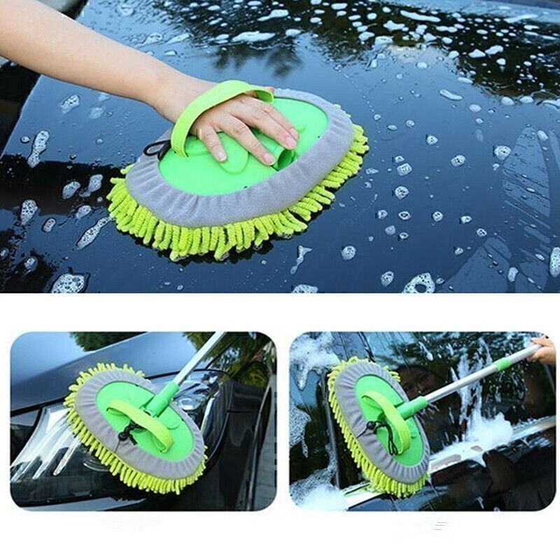 Adjustable Telescopic Car Wash Brush Kit Mop Long Handle Vehicle Cleaning Tool*