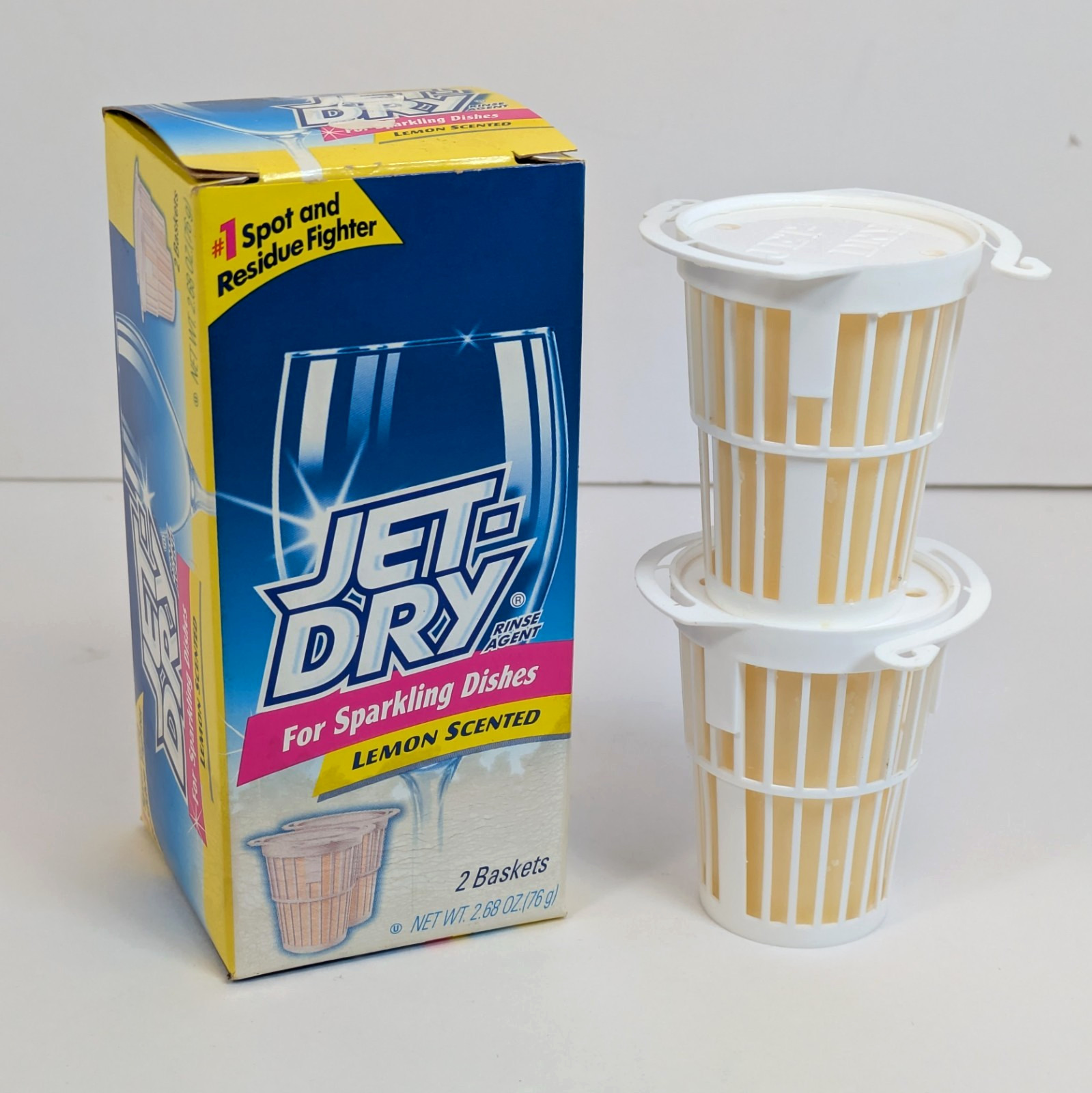 Jet Dry Rinse Agent Baskets Lemon Scented for Dishwasher 2001 NEW