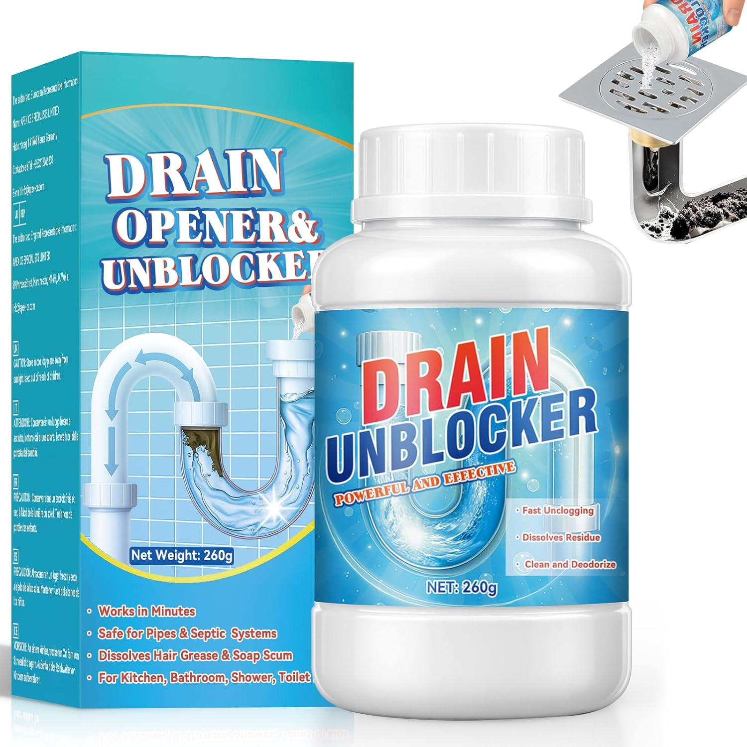 Drain Clog Remover, 260G Sink Drain Cleaner, Powerful Pipeline Dredging Agent