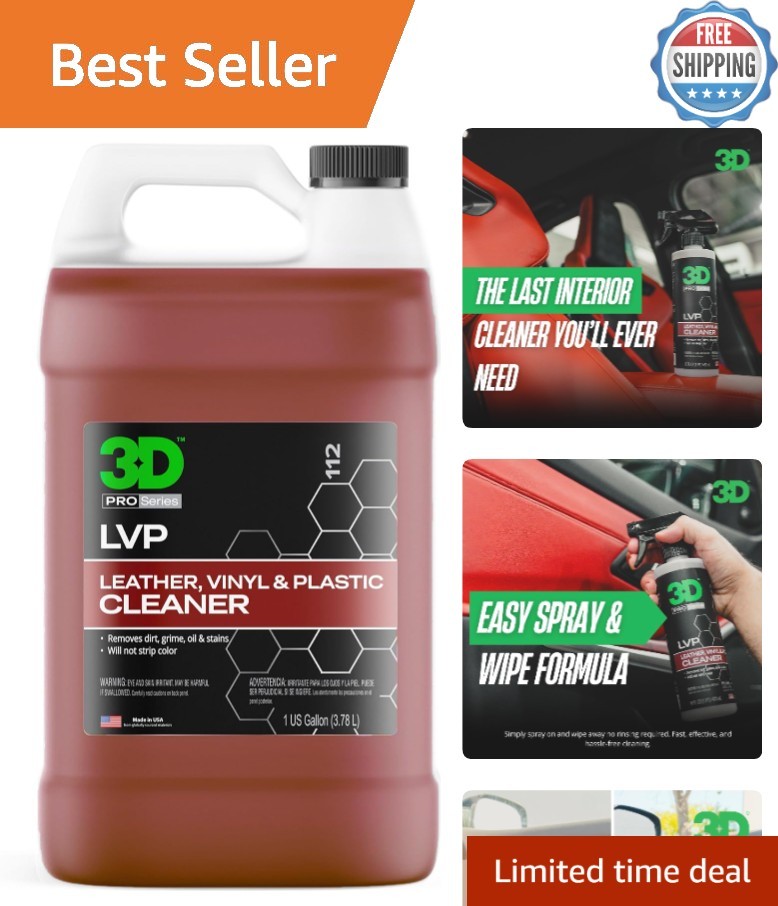Eco-Friendly LVP Interior Cleaner – 1 Gallon for Leather, Vinyl & Plastic Care
