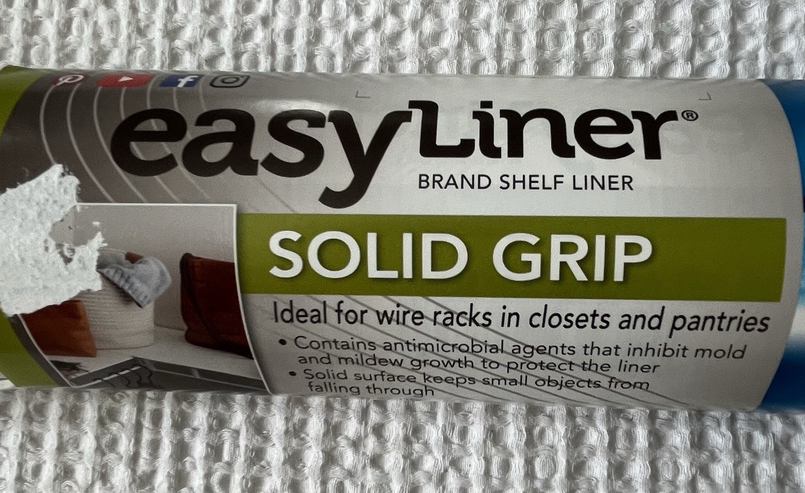 Clorox Easy Liner White 20 In X 6 Ft Solid Grip One Roll **Local Pickup Only