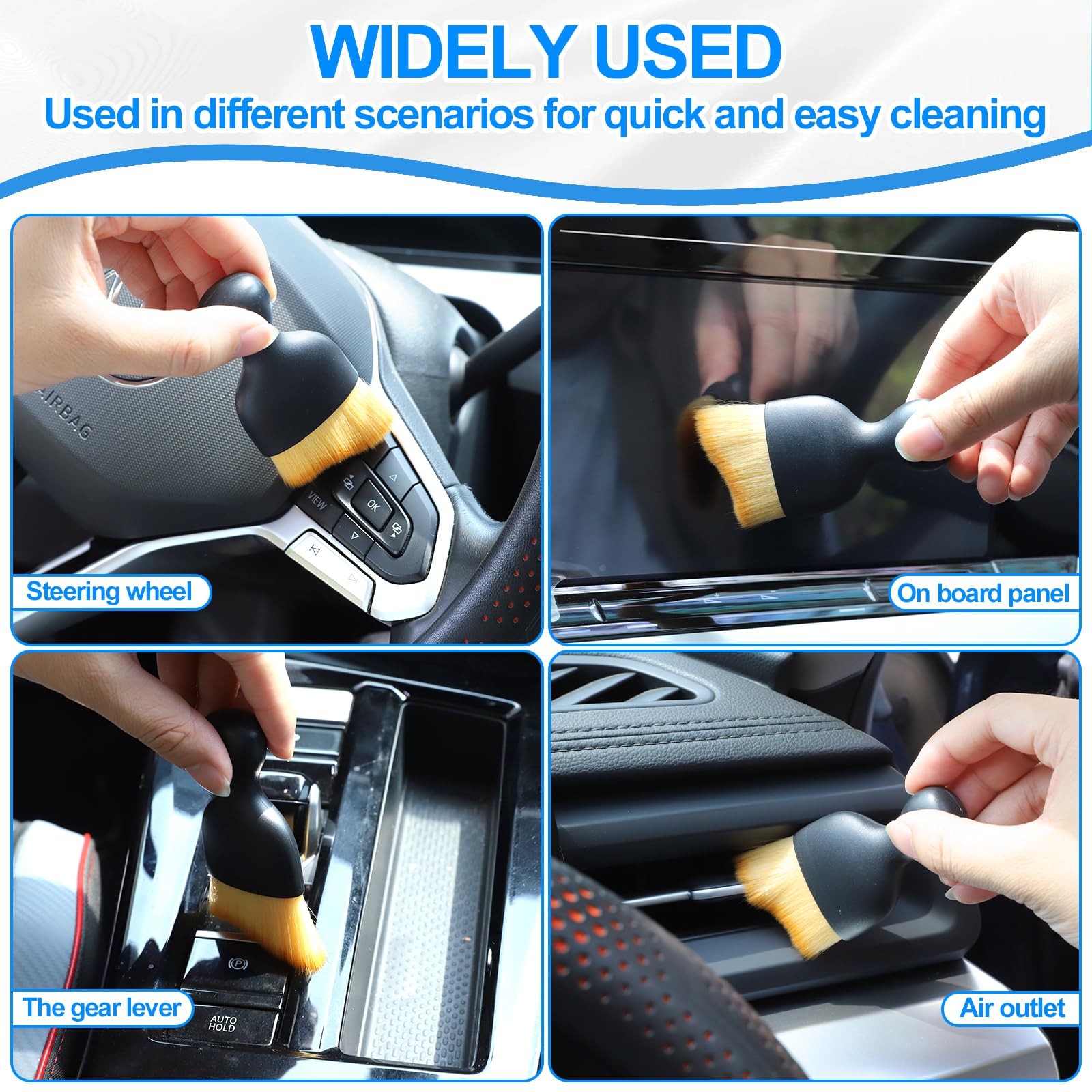 Car Cleaning Kit: Duster, Brush, Gel for Cars, Trucks, SUVs, RVs – 6 Pack