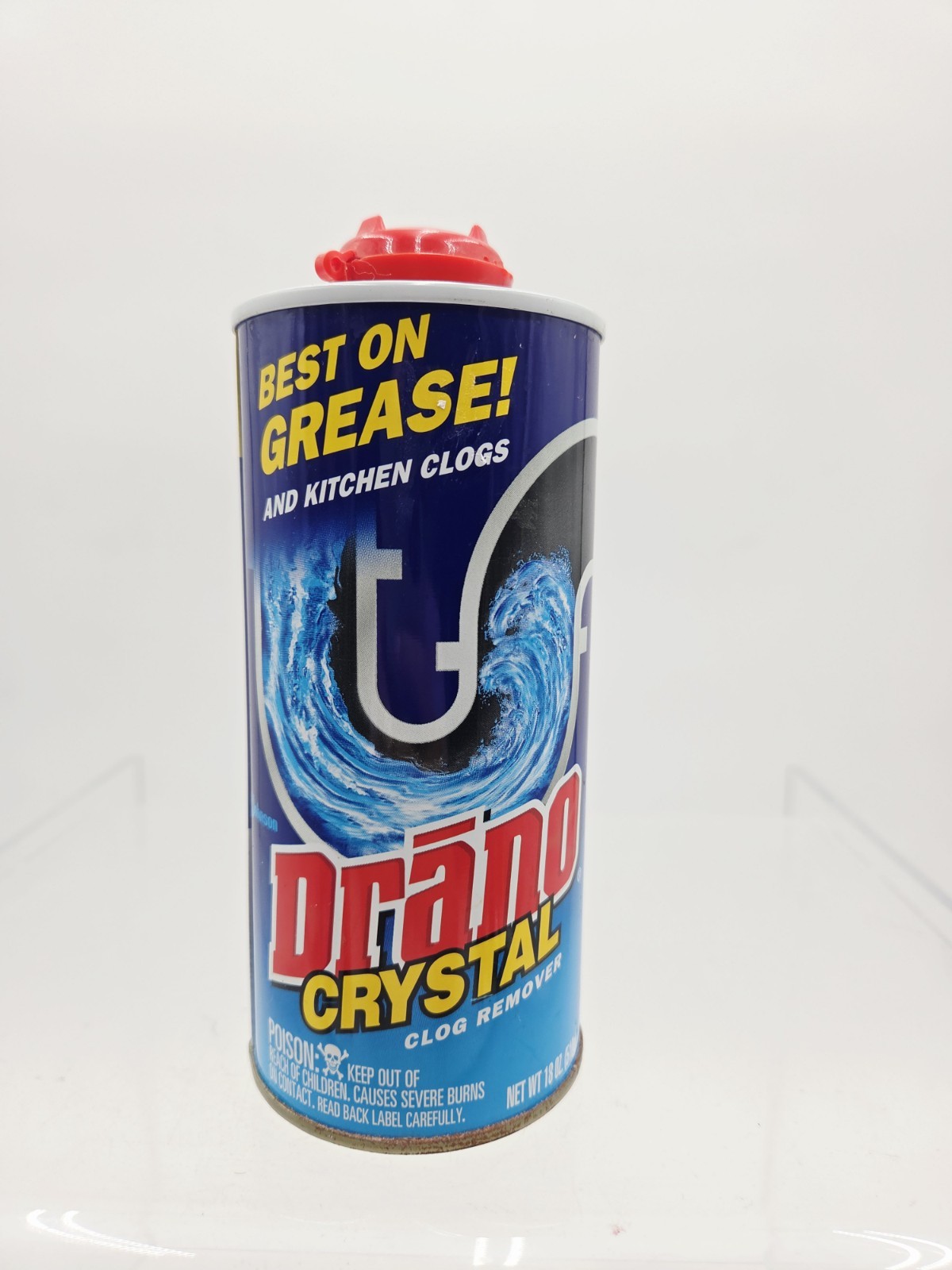 Drano Crystals Clog Remover Kitchen Grease 50% Full 18oz 1998