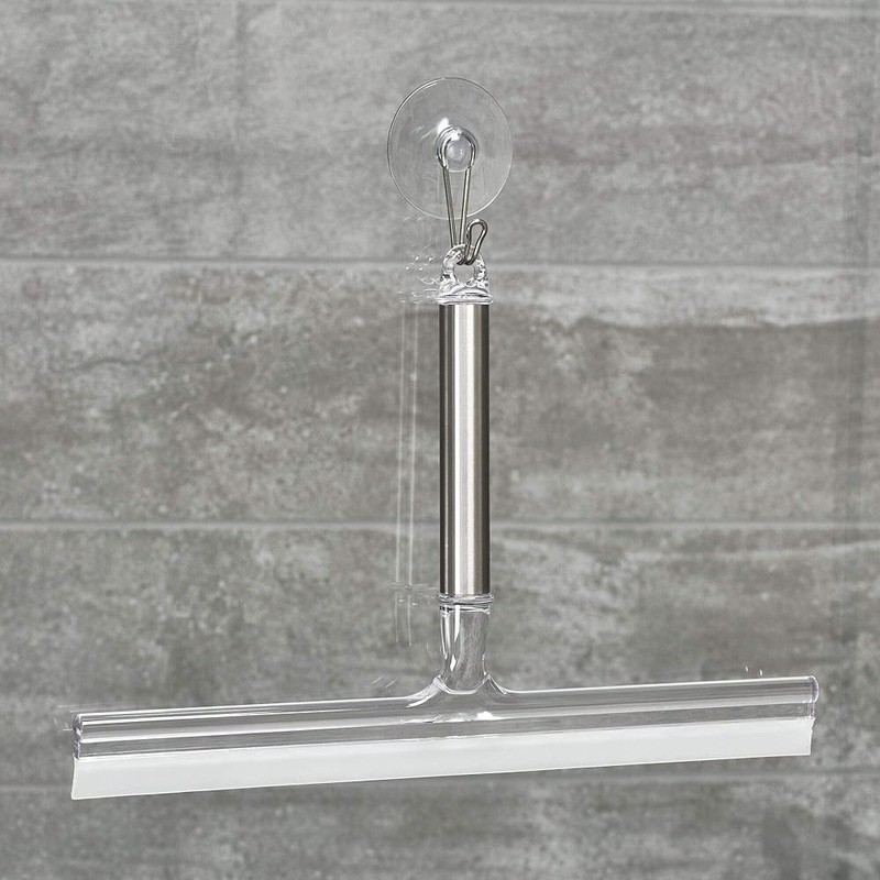 Versatile Shower Squeegee Glass Tiles Mirrors Windows Stainless Steel Handle New