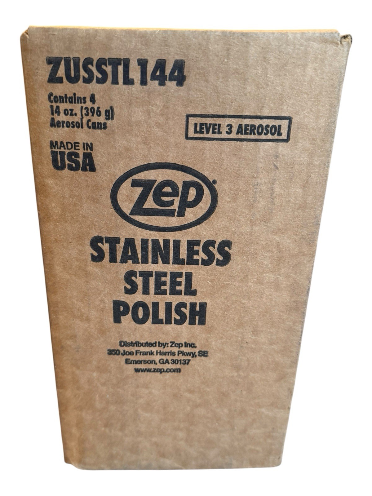 Zep Stainless Steel Cleaner & Polish (ZUSSTL144) Case of 4x 14oz Spray Cans