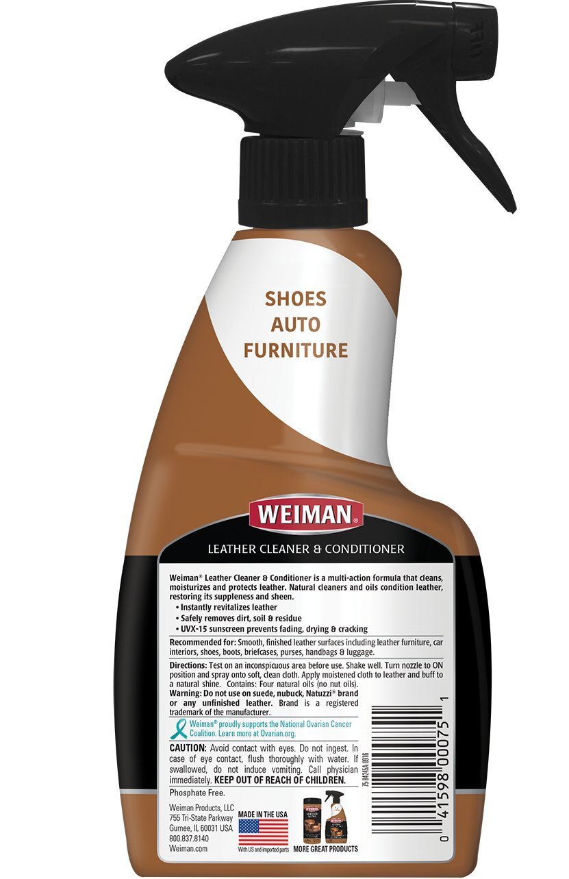 Weiman Leather Conditioner 24 Fl Oz Multi Action Cleaner and Protector