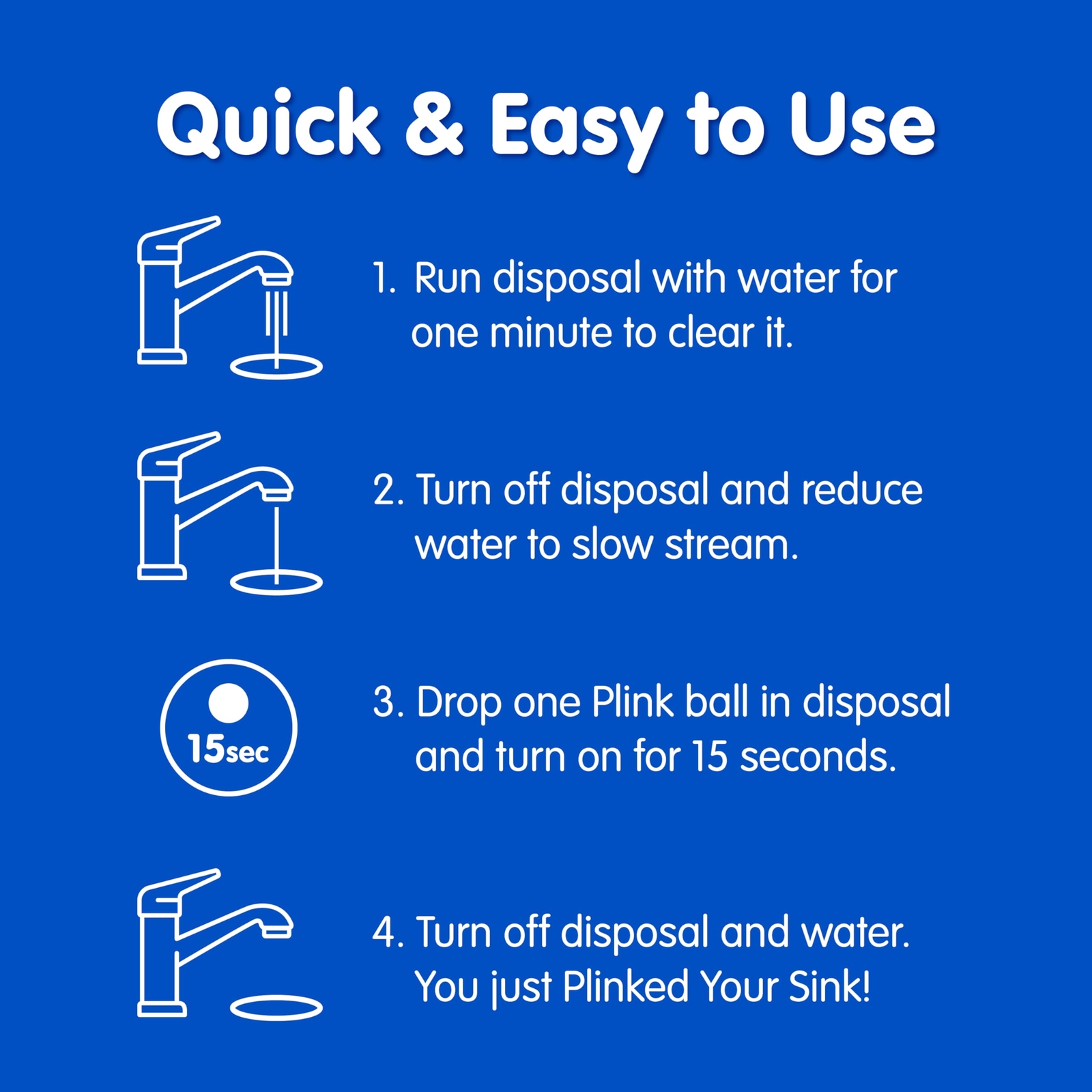 Plink Garbage Disposal Cleaner, Freshener & Odor Removing Balls, Easy to Use